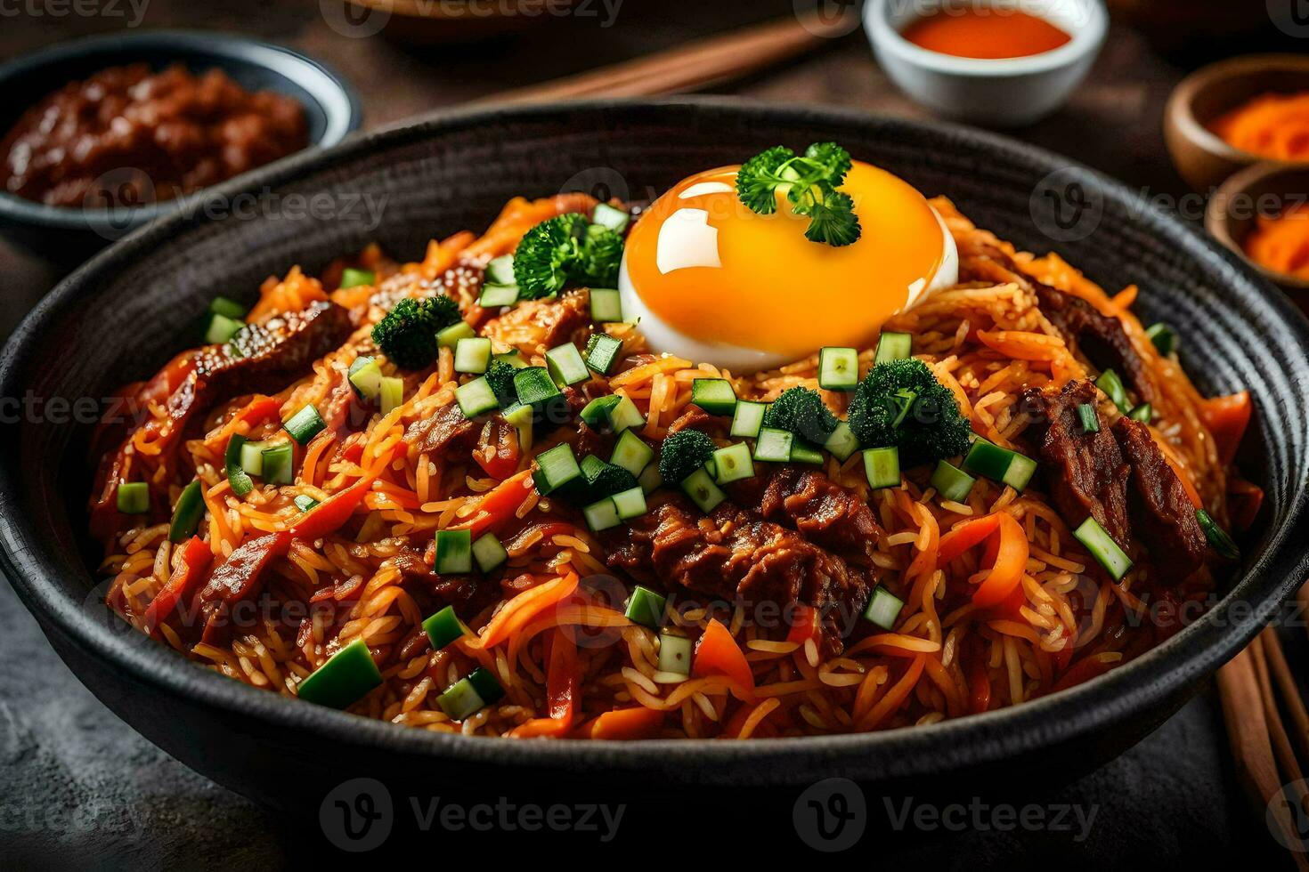 Koreanisch Essen ist ein großartig Weg zu erhalten Ihre Täglich Dosis von Vitamin k. KI-generiert foto