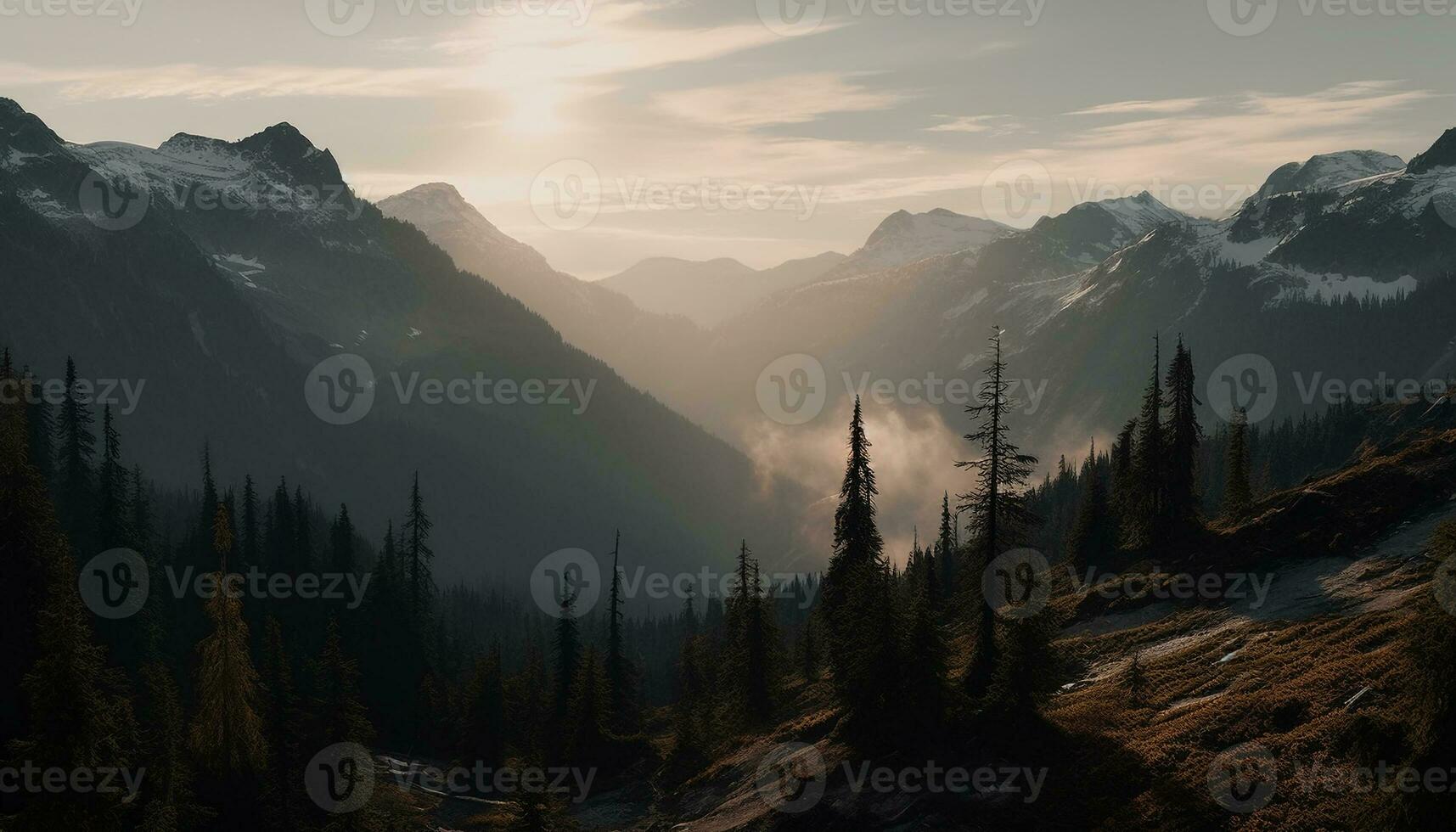 ai generiert Sonnenuntergang Über das still Küste, ein malerisch tropisch Sommer- Landschaft generiert durch ai foto