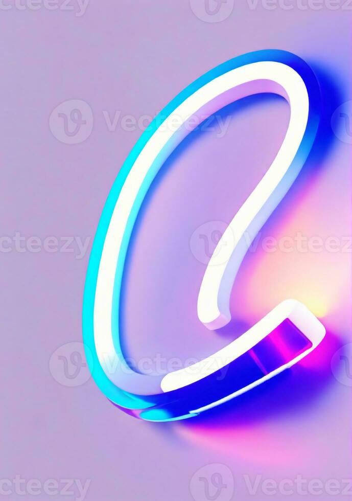 Neon- Licht Aktualisierung Symbol isoliert auf ein Weiß Hintergrund. ai generiert foto