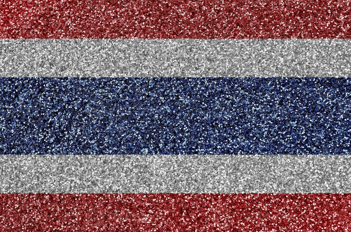 Thailand Flagge abgebildet auf viele klein glänzend Pailletten. bunt Festival Hintergrund zum Party foto