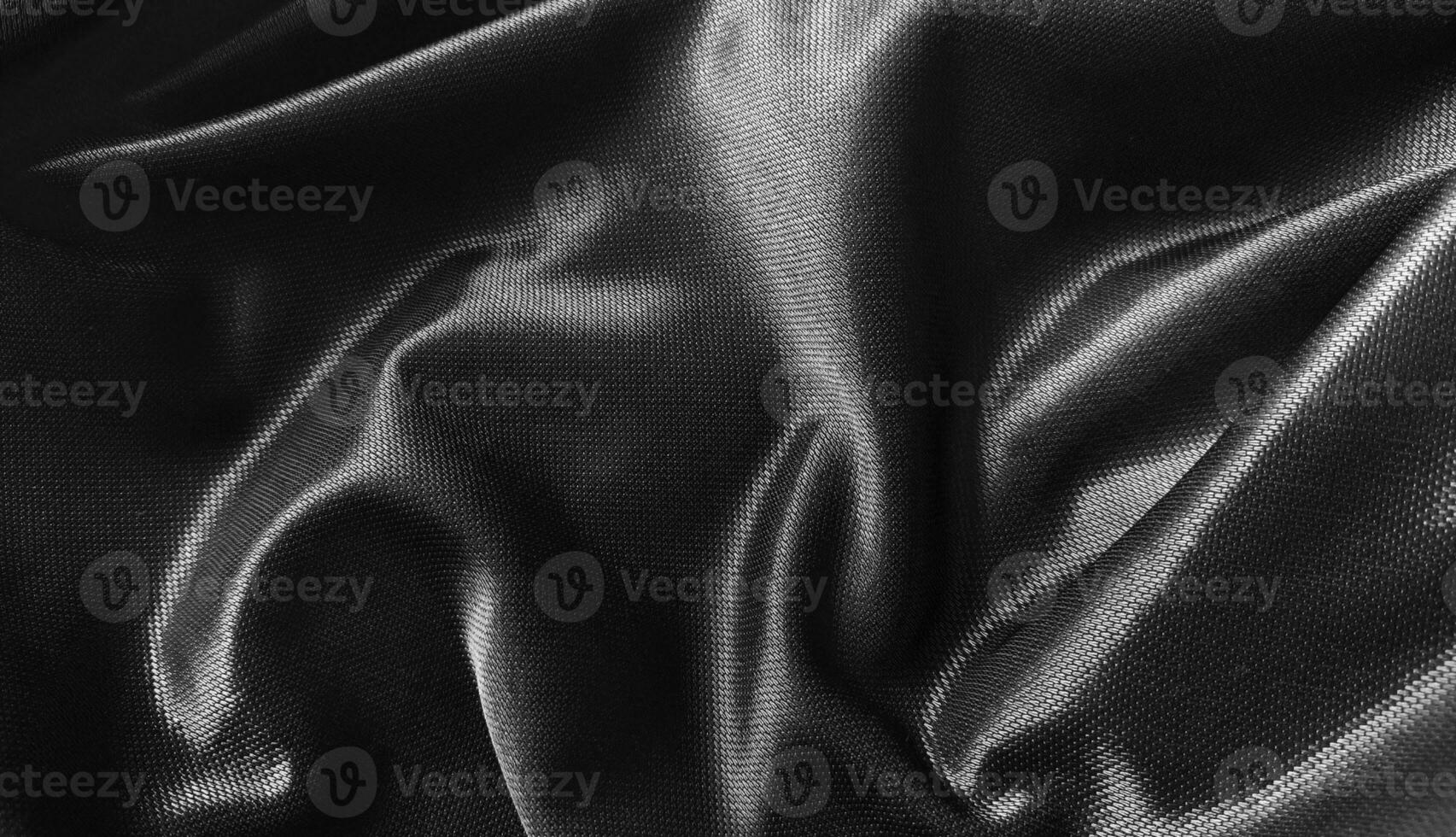 Textur schwarz Leinen- Stoff, zerknittert Leinen- Hintergrund foto