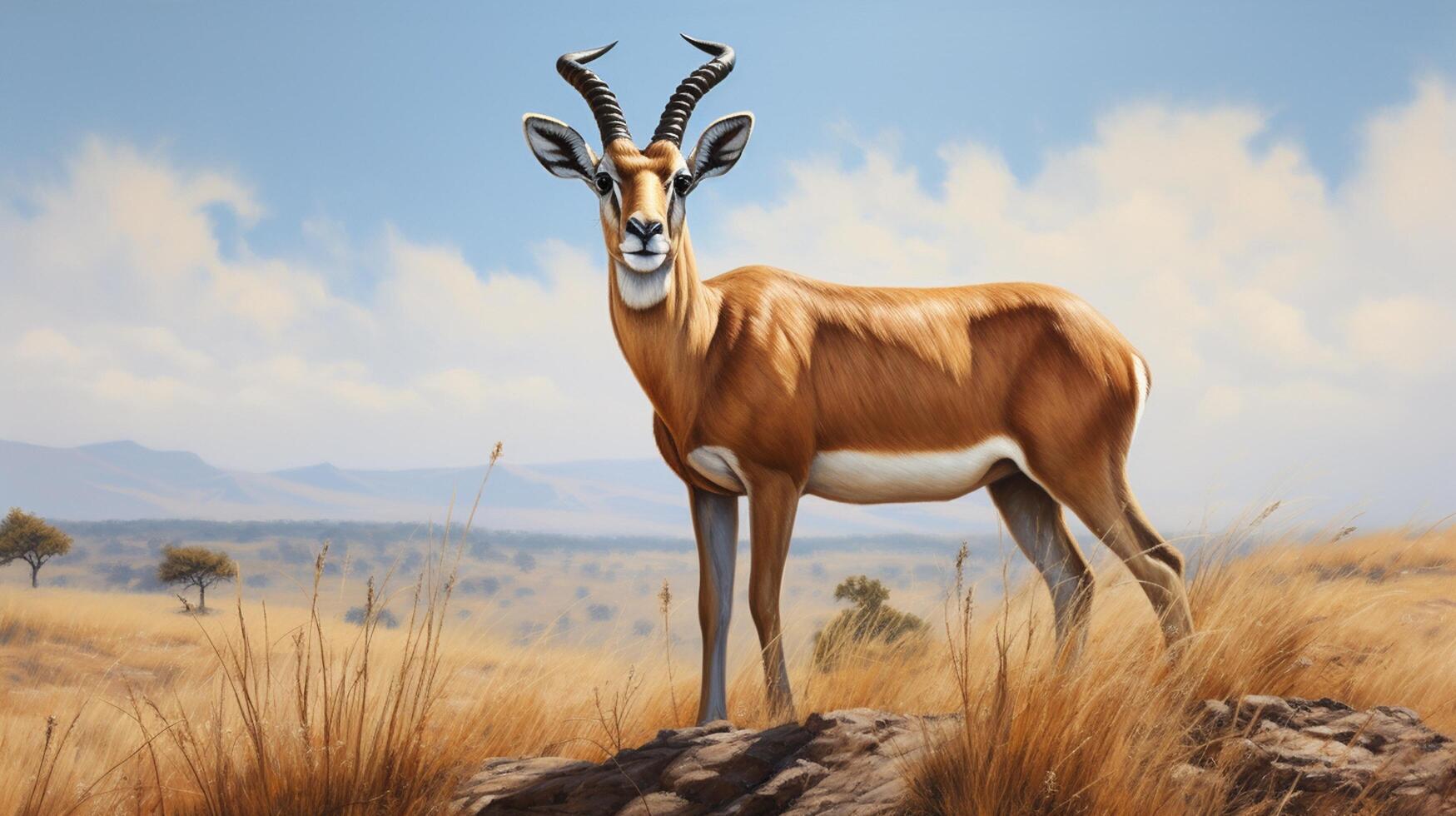 ai generiert Antilope Bild von ein Gazelle im das wild foto