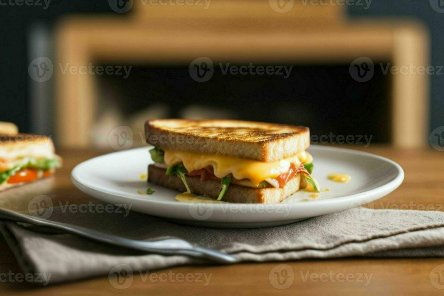 ai generiert gegrillt Käse Sandwich. Profi Foto