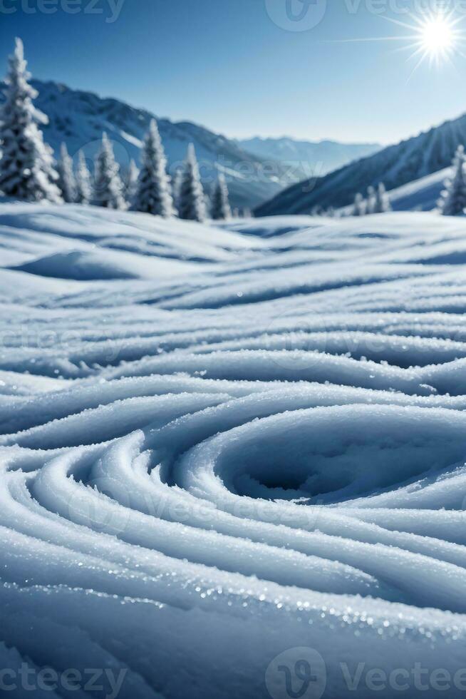 ai generiert Winter Landschaft detailliert Schnee Eis ai generativ foto