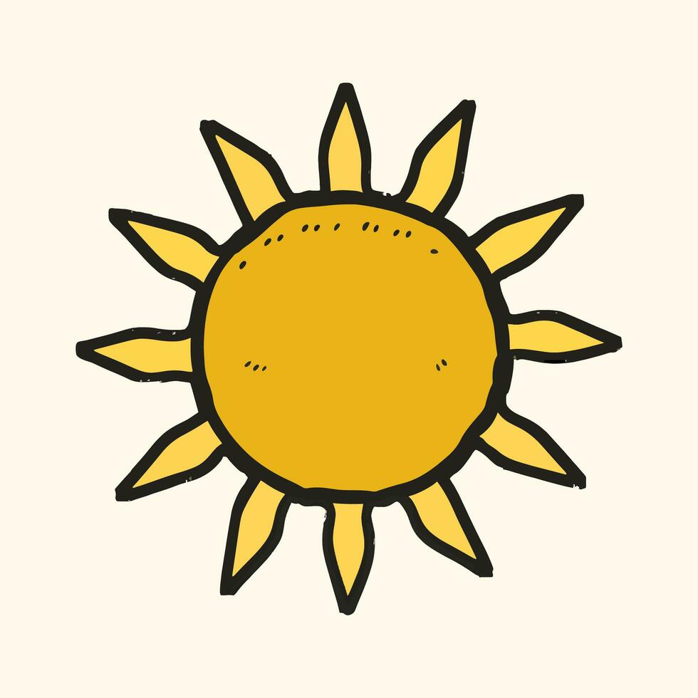 Sonne Clip Art Vektor. Sonne Aufkleber Vektor Symbol foto