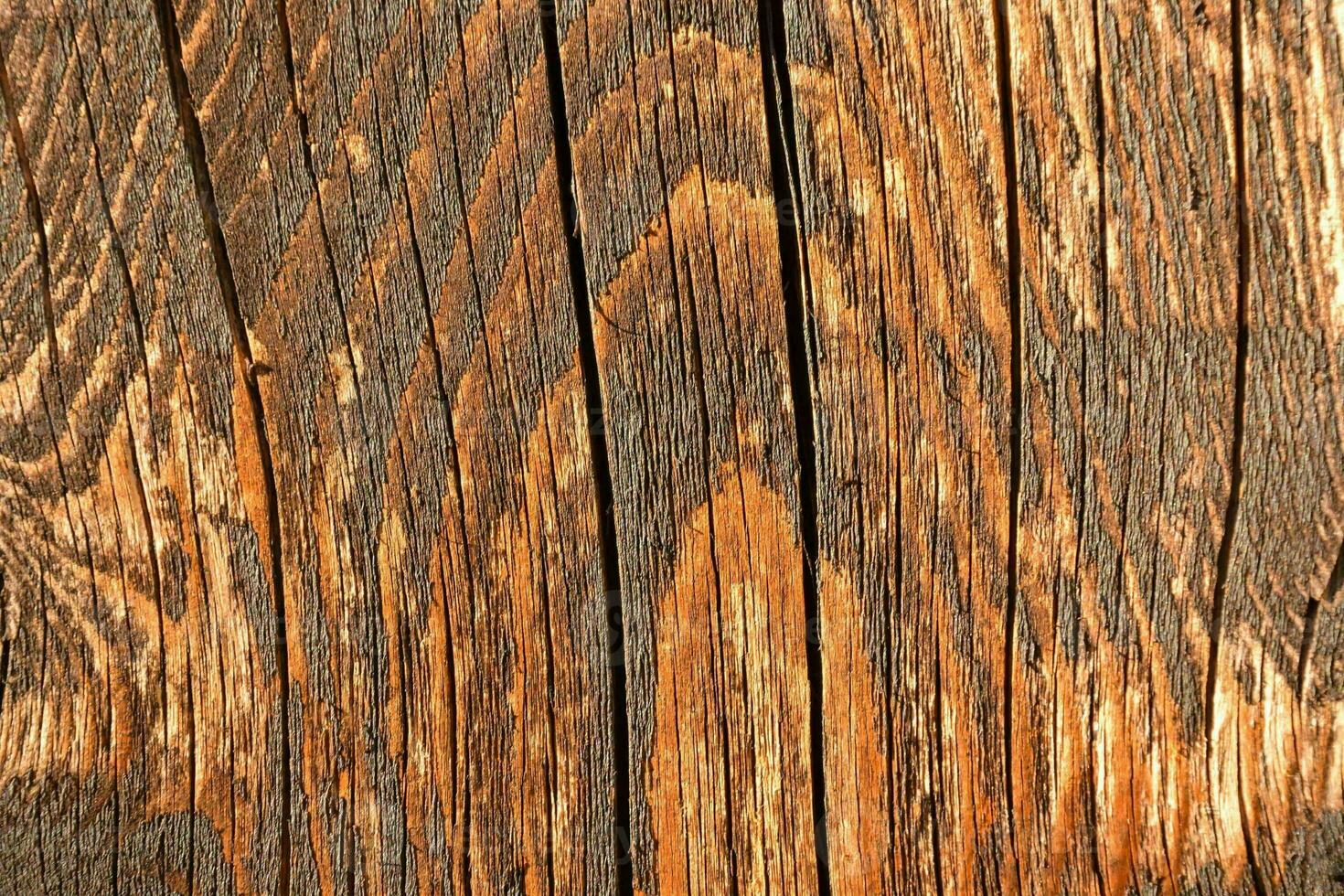 ein schließen oben von ein Holz Planke mit ein wenige Kratzer foto