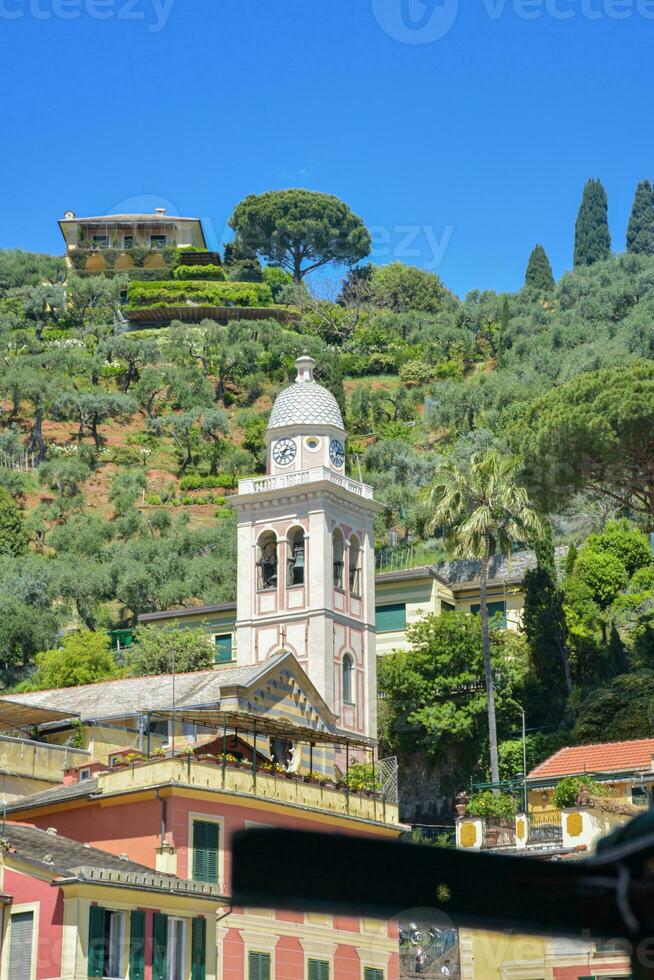 Aussicht zu großartigste Palazzi ein Gebäude zu das die meisten bescheiden Wohnungen, Portofino, Italien foto