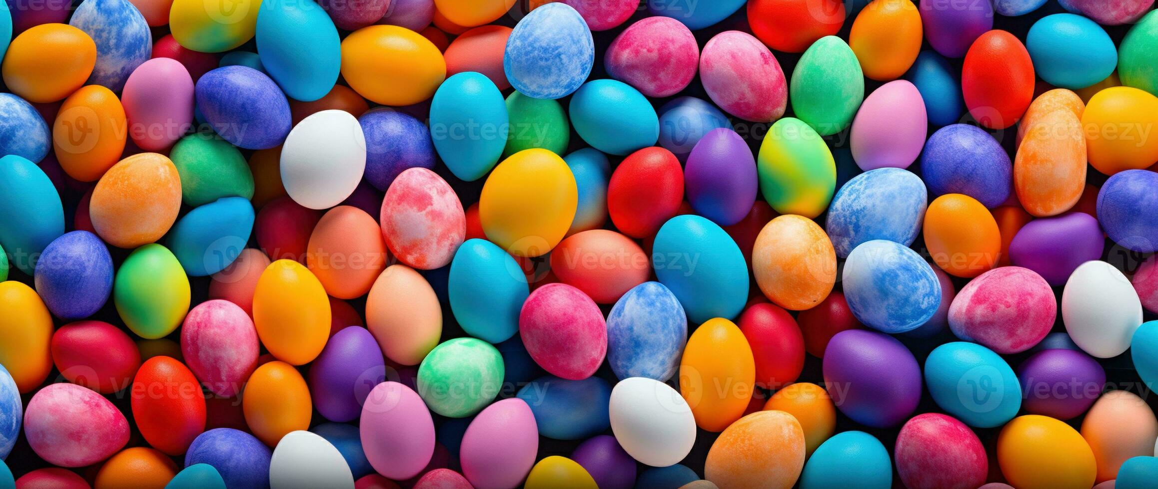 ai generiert bunt Ostern Eier Hintergrund foto