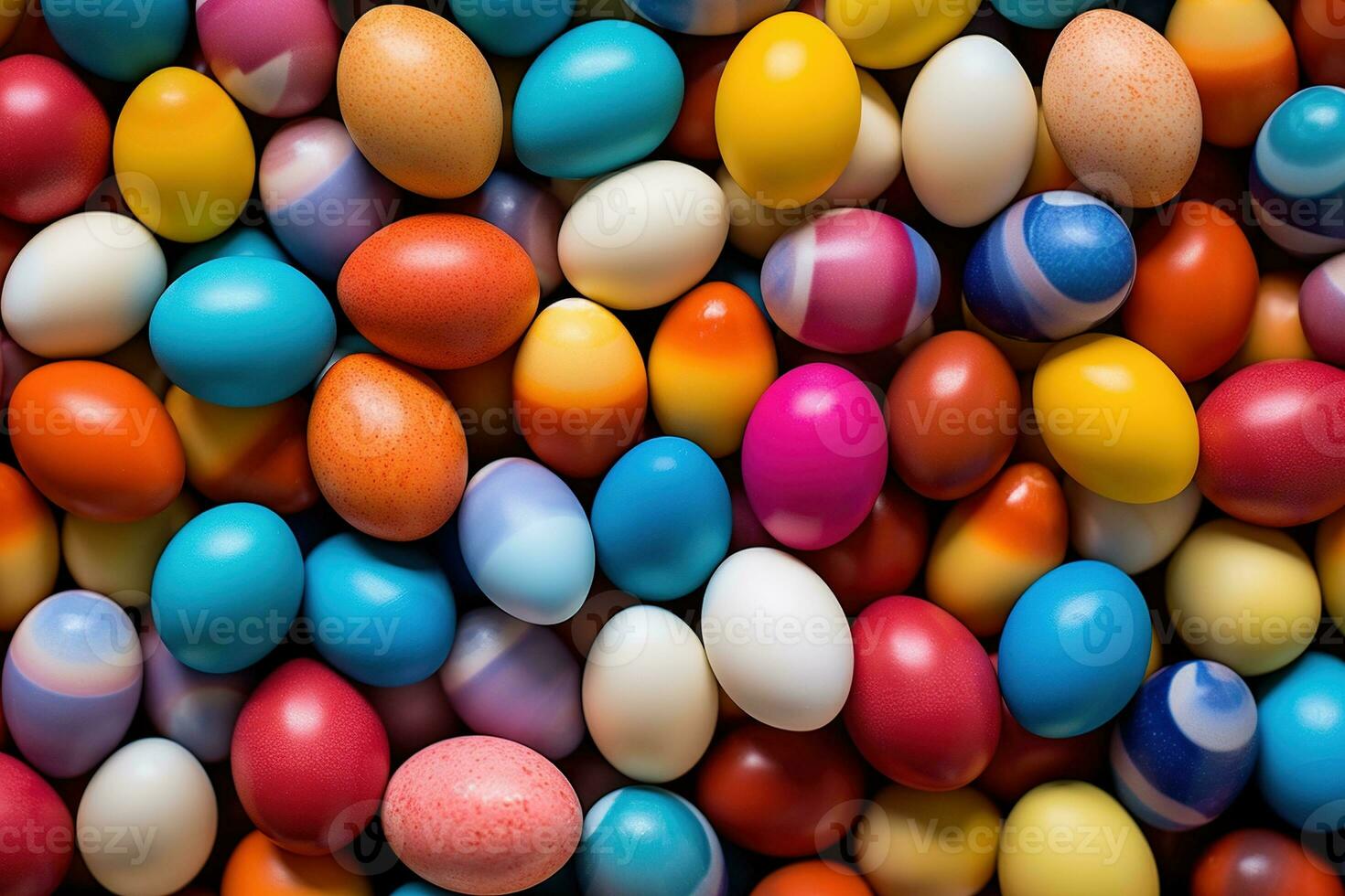 ai generiert bunt Ostern Eier Hintergrund foto