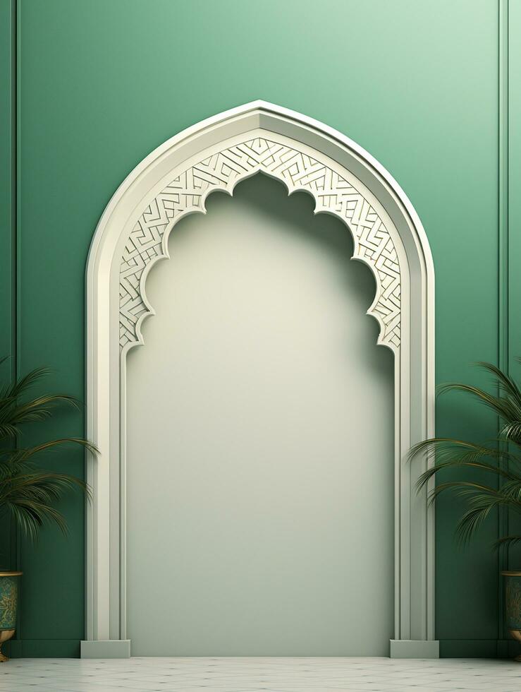 ai generiert editierbar islamisch Ramadan Gruß Karte Design Vorlage foto