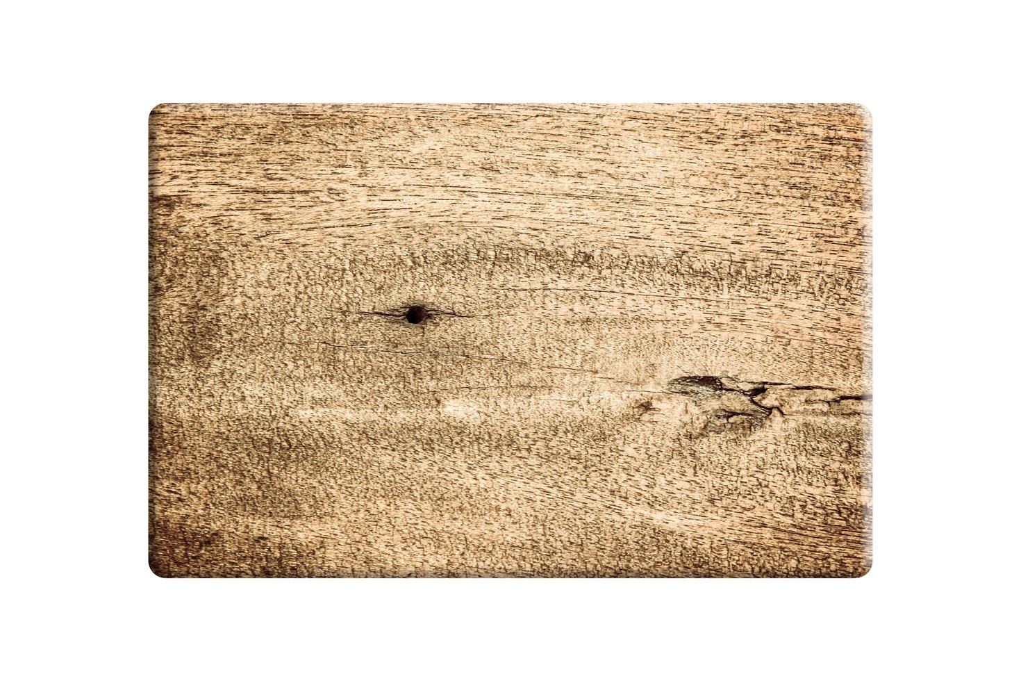 Holzschild isoliert auf weißem Hintergrund foto