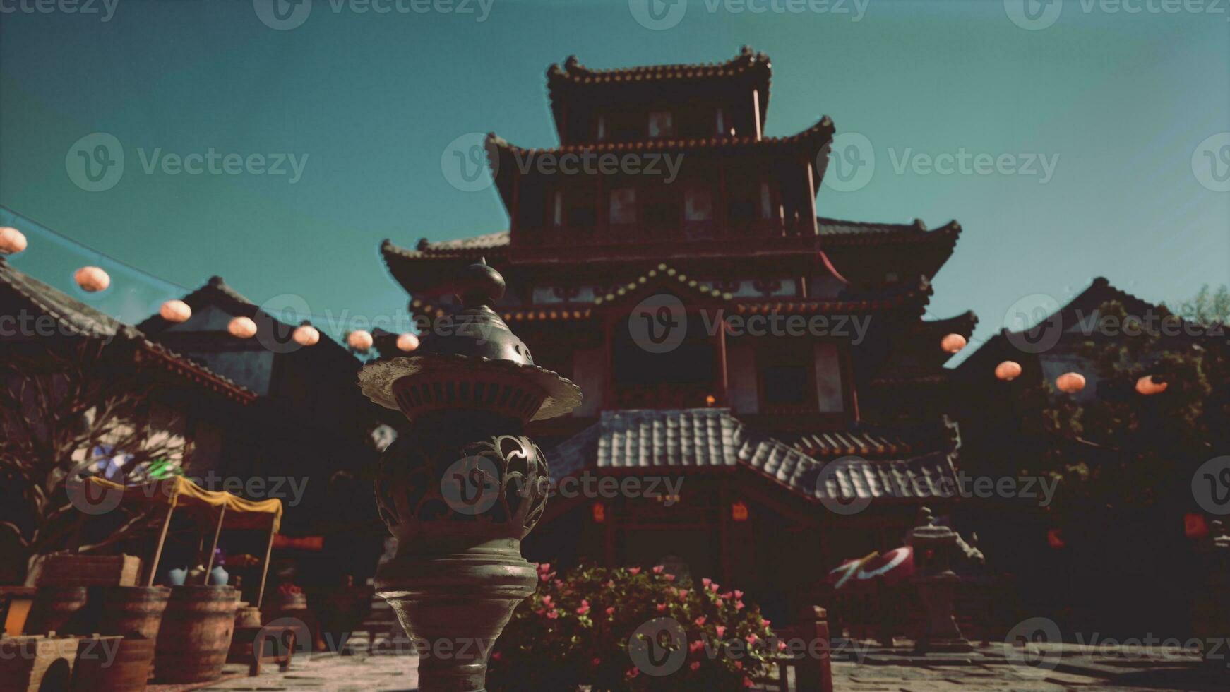 großartig japanisch Tempel klar Wetter foto