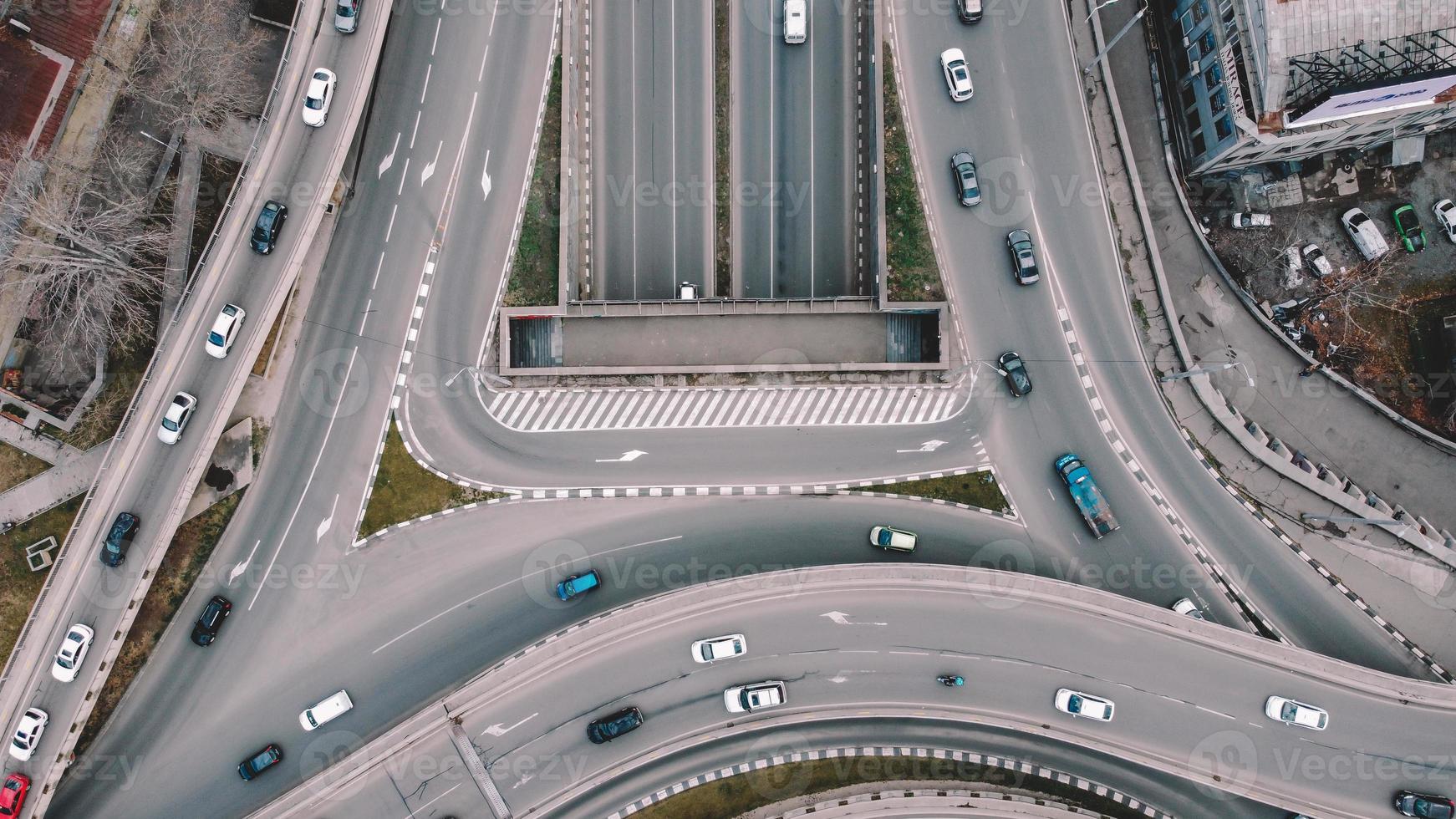 Autobahn-Verkehrsantenne foto