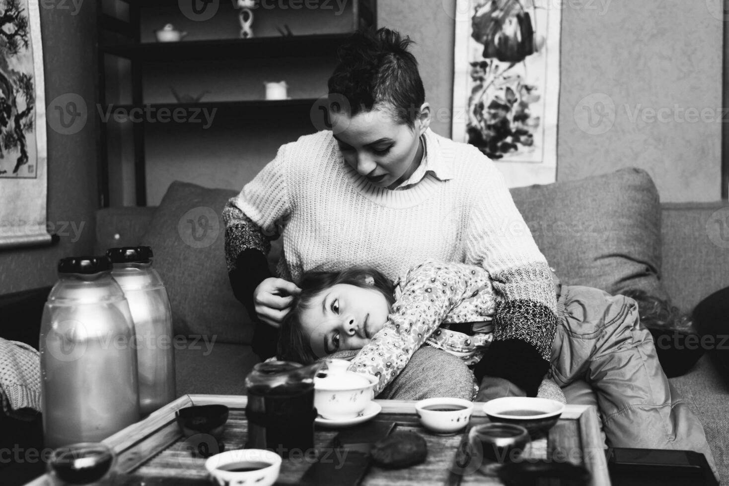 Mütter und Tochter Ausgaben Zeit zusammen foto