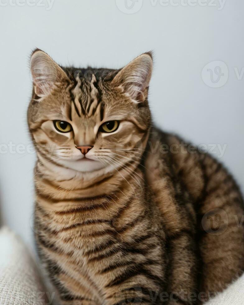 ai generiert ai generativ schließen oben von ein Katze foto