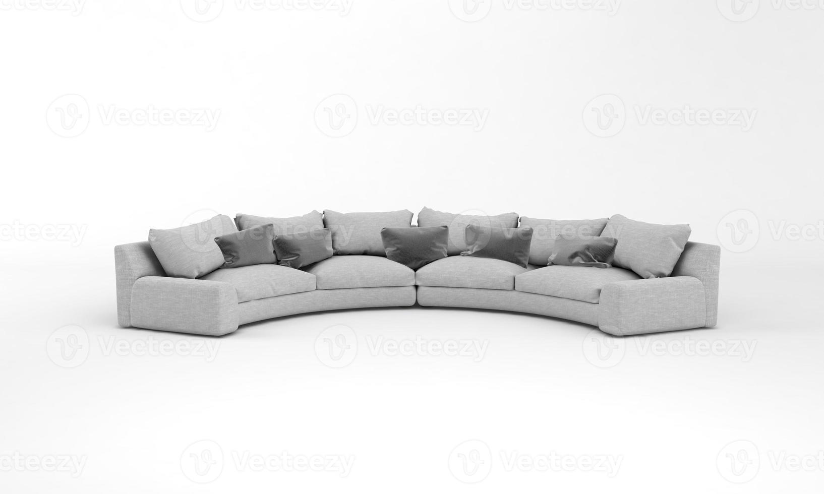 Sofa Ansicht Möbel 3D-Rendering foto