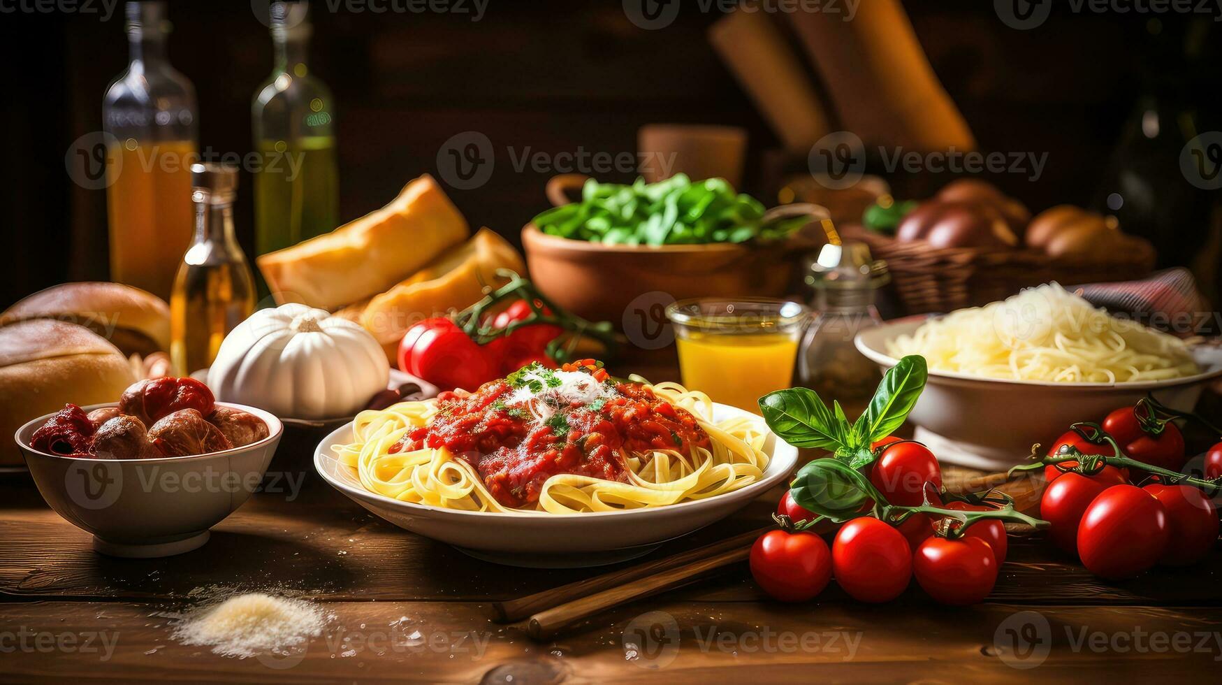 ai generiert Hintergrund Peperoni Pizza Essen Foto ai generiert