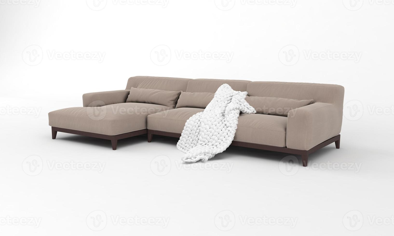 Sofa Ansicht Möbel 3D-Rendering foto