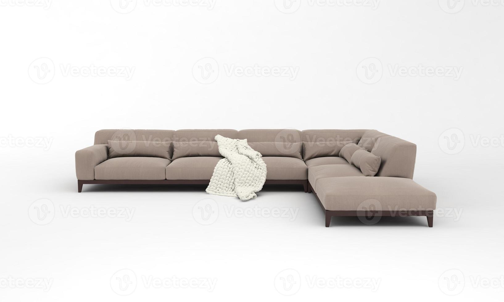 Sofa Ansicht Möbel 3D-Rendering foto