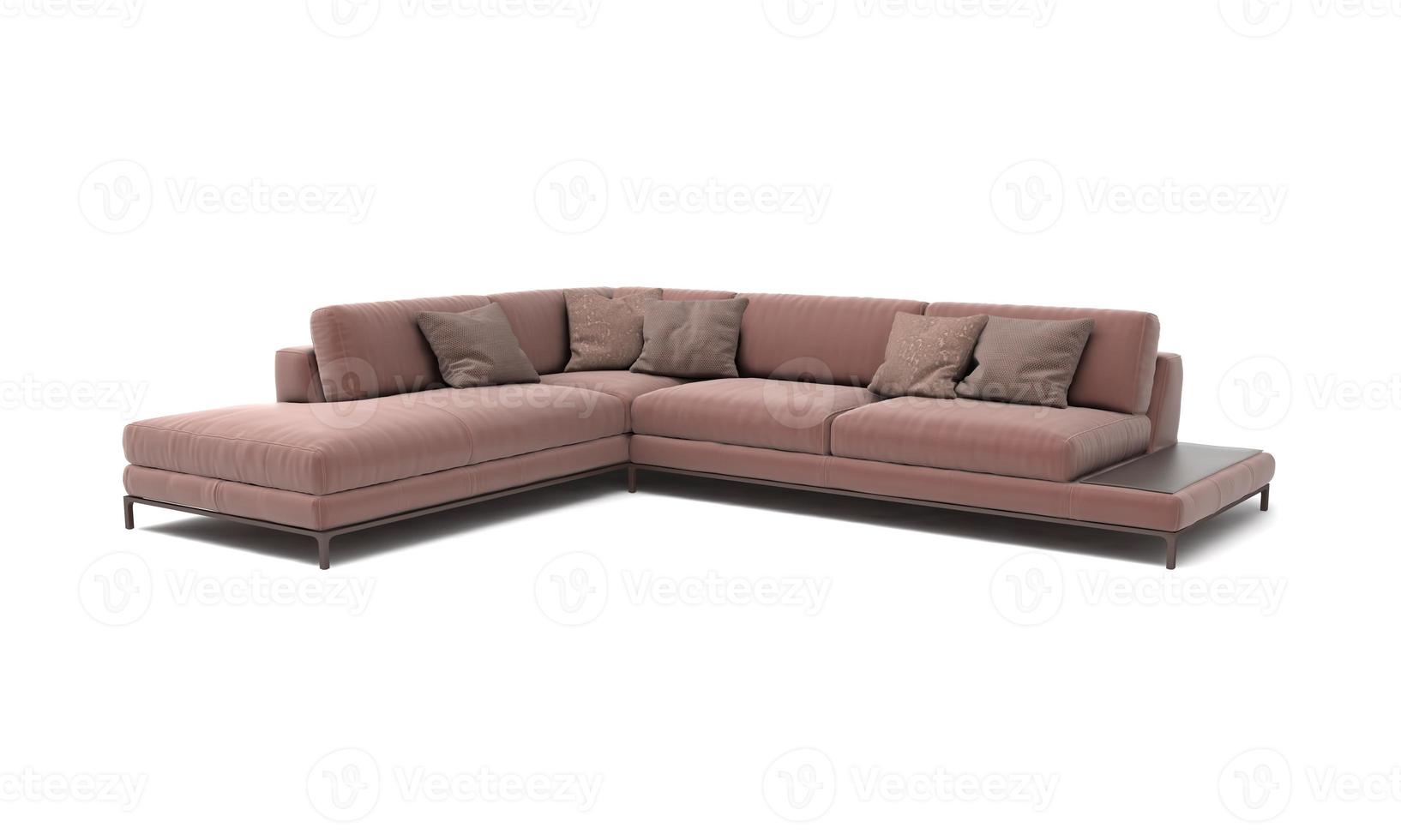 Sofa Ansicht Möbel 3D-Rendering foto