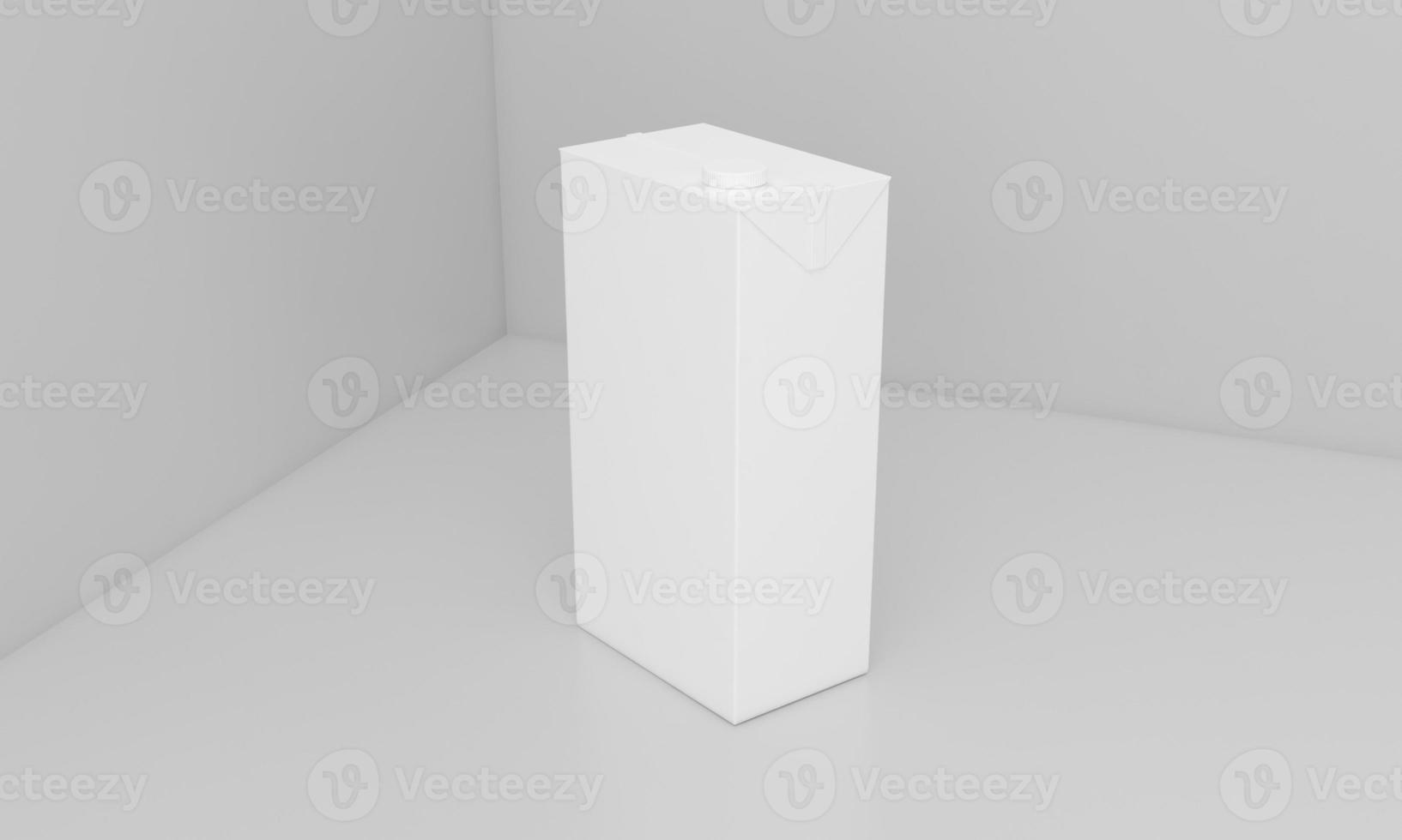 Milchpackung Verpackung Paket Design 3d gerendert foto