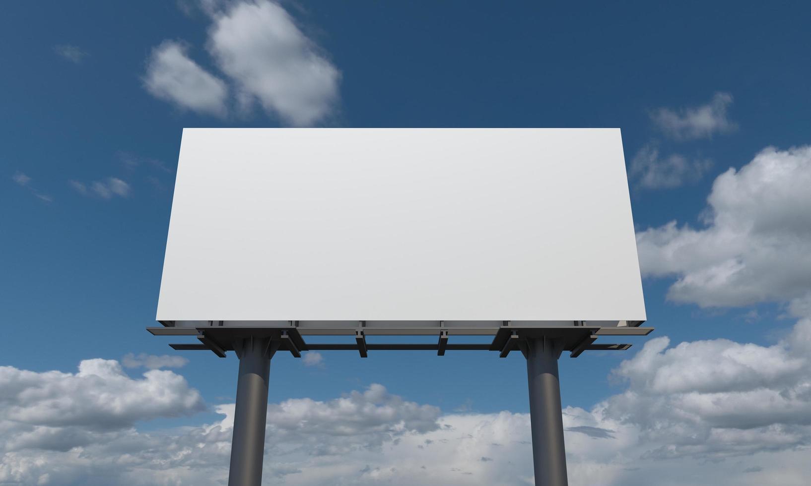 Billboard-Zeichen 3D gerenderte Darstellung foto