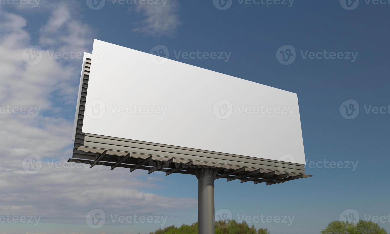 Billboard-Zeichen 3D gerenderte Darstellung foto