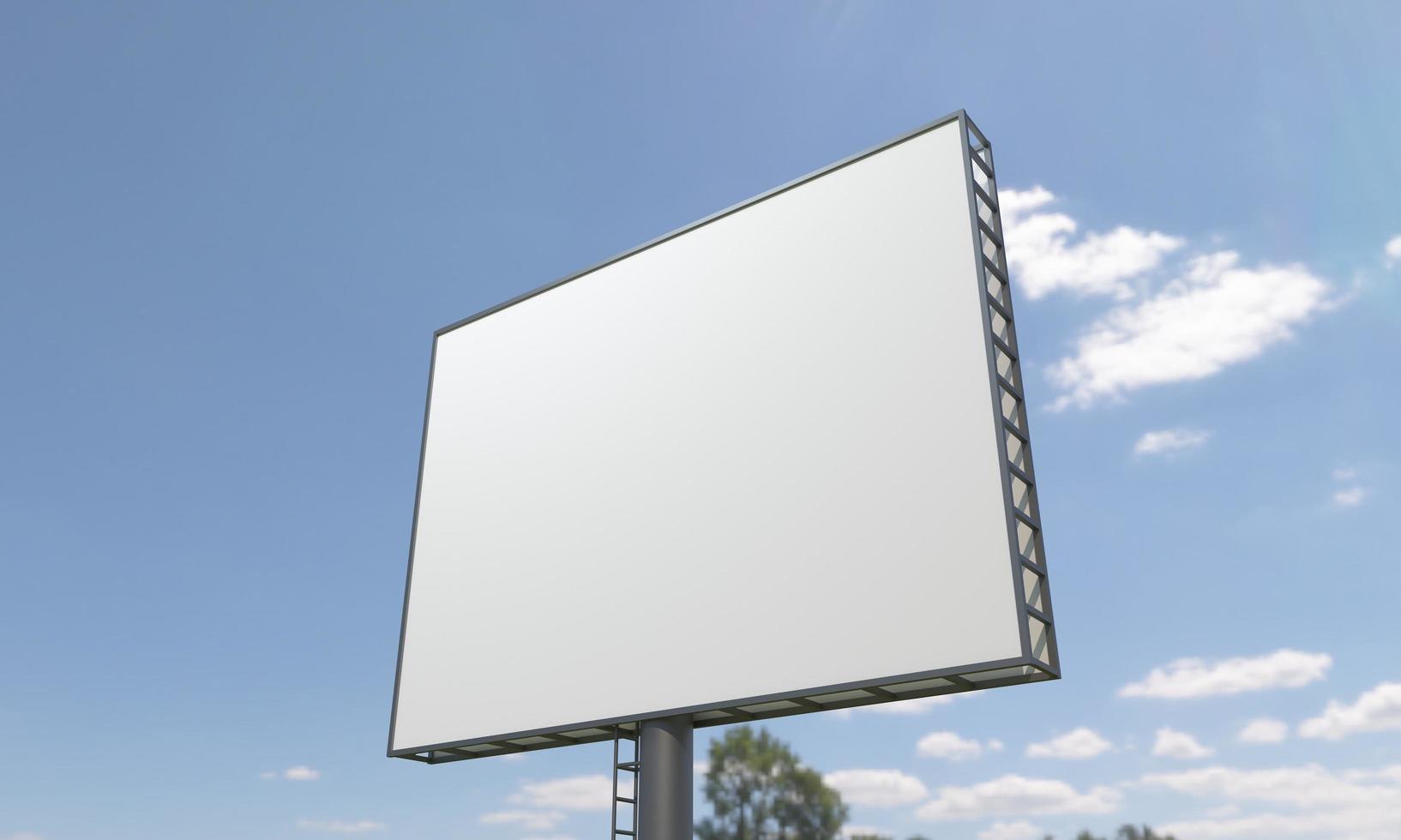 Billboard-Zeichen 3D gerenderte Darstellung foto