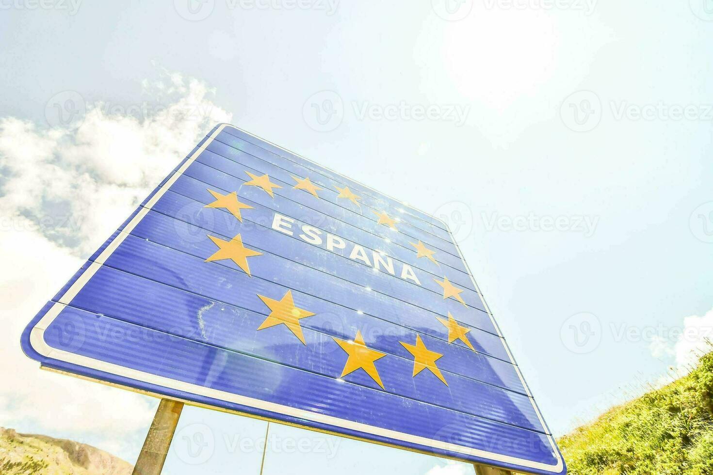 das Straße Zeichen sagt espana foto