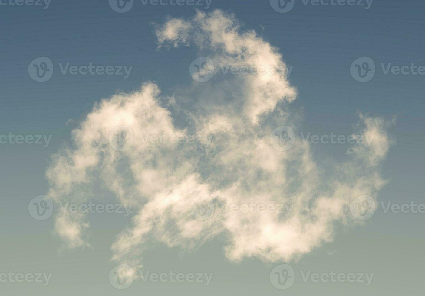 Drachen geformt Wolke isoliert Über Blau Himmel Hintergrund foto