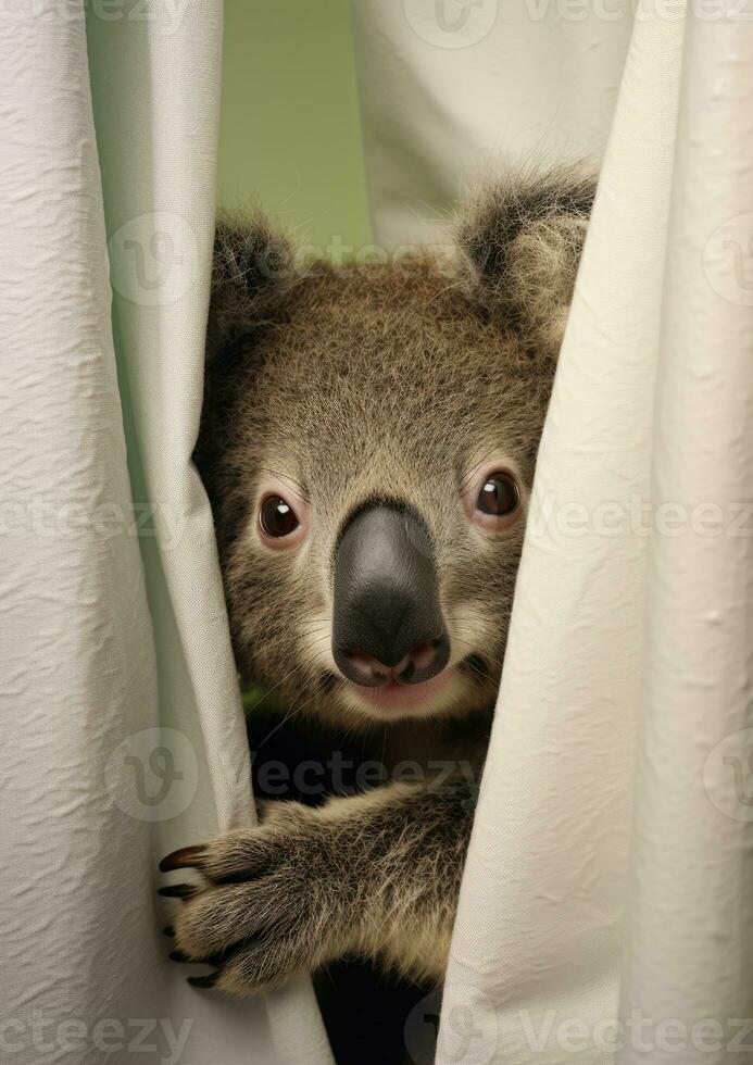 ai generiert pelzig Natur süß Beuteltier wild Porträt Tiere Pelz Säugetier australisch Australien foto
