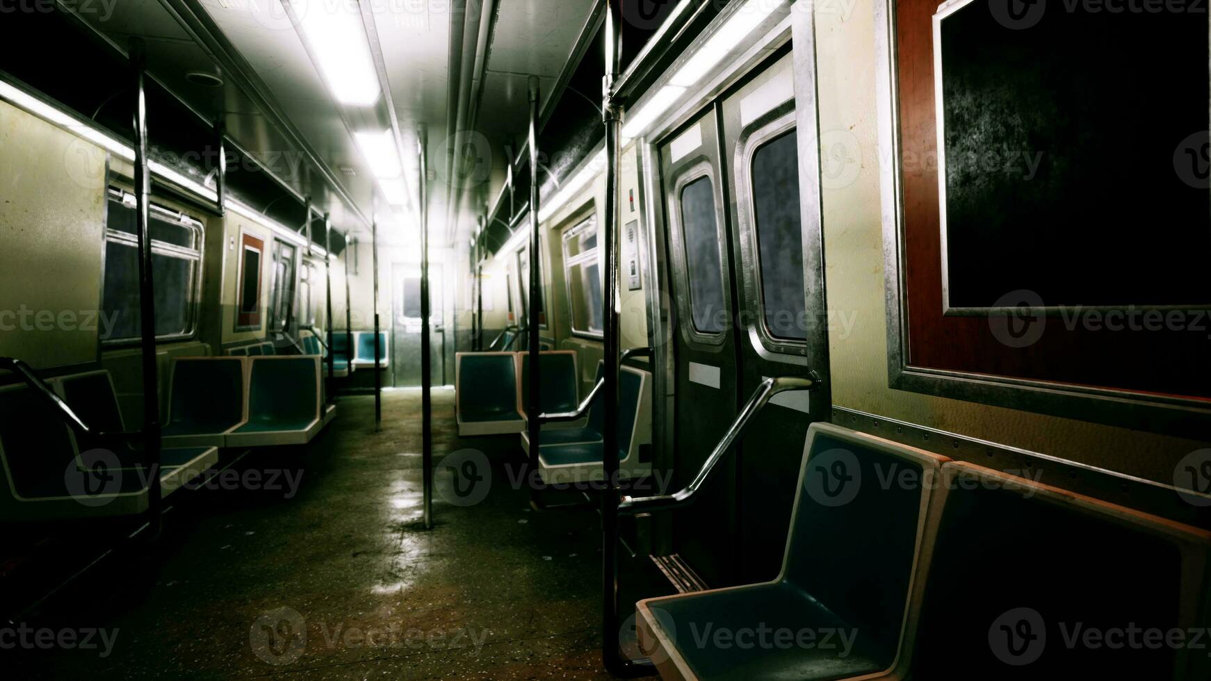 ein leeren U-Bahn Auto im das Metro unter Tage foto