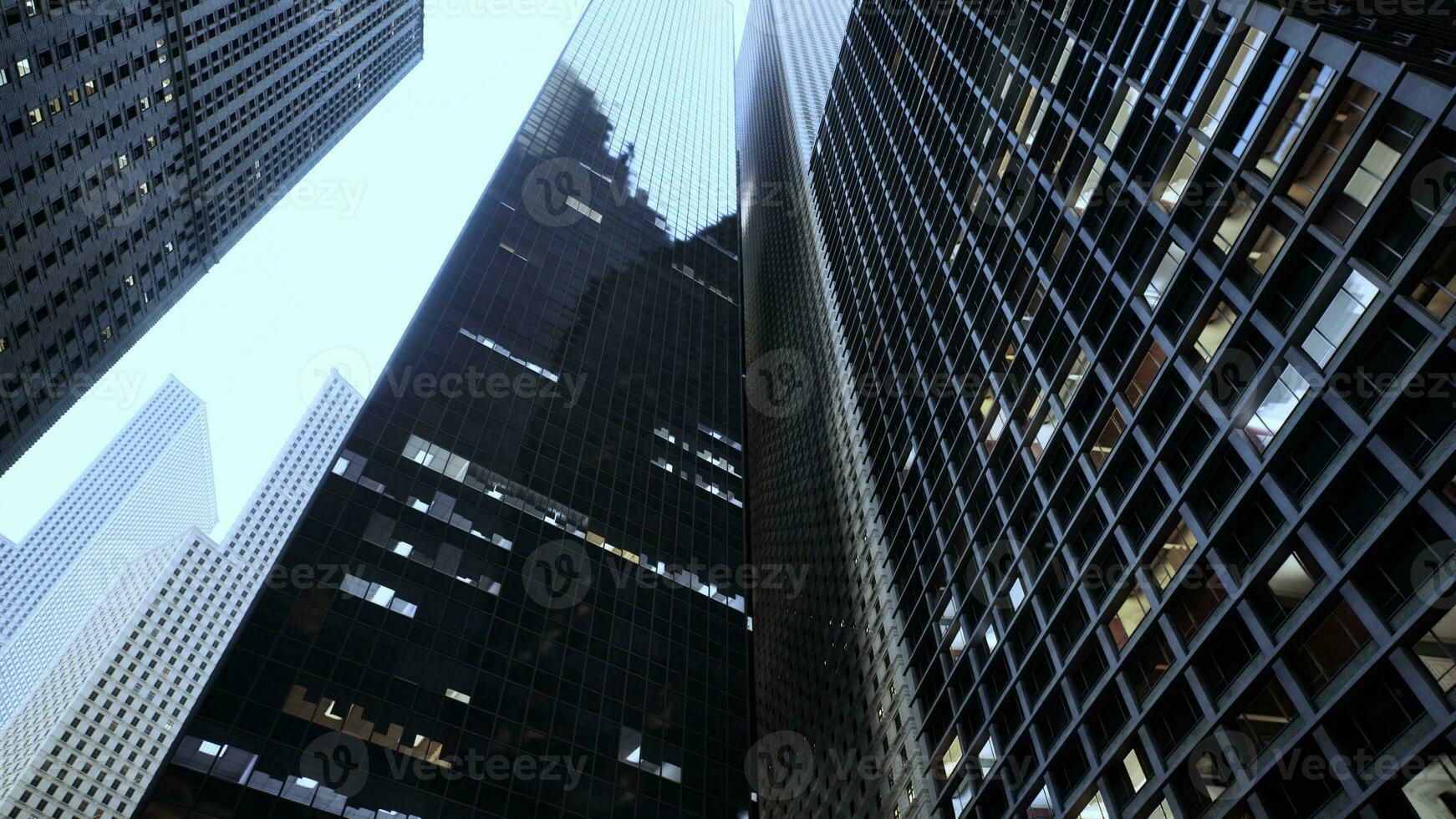 Wolkenkratzer hoch aufragend Über das Straßen von Neu York Stadt foto