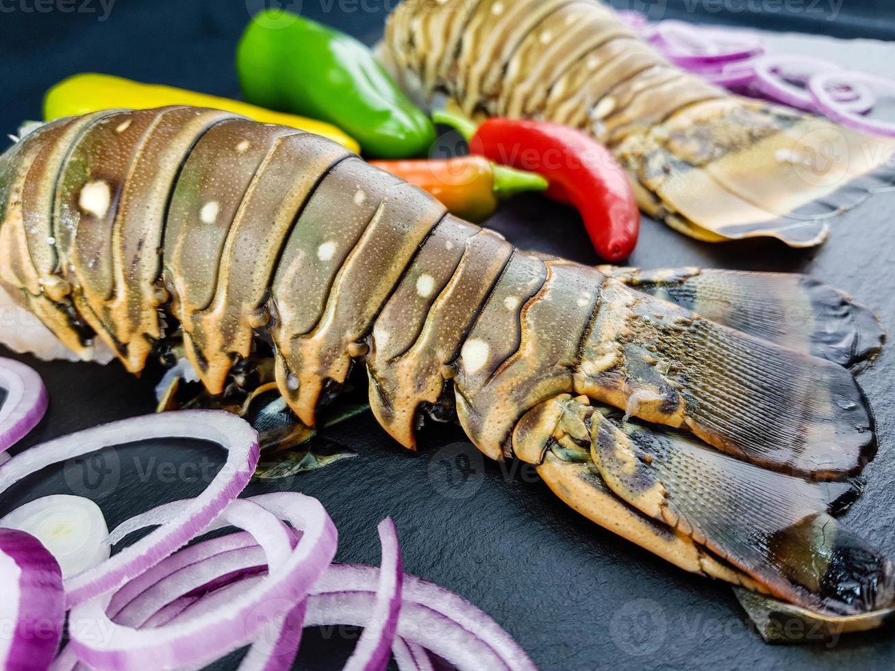 Surf and Turf mit Langusten oder Hummer foto