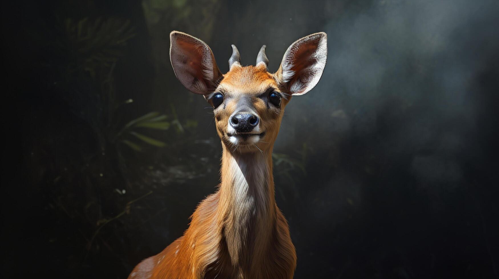 ai generiert Gebell Hirsch natura Tier Hintergrund Hintergrund foto