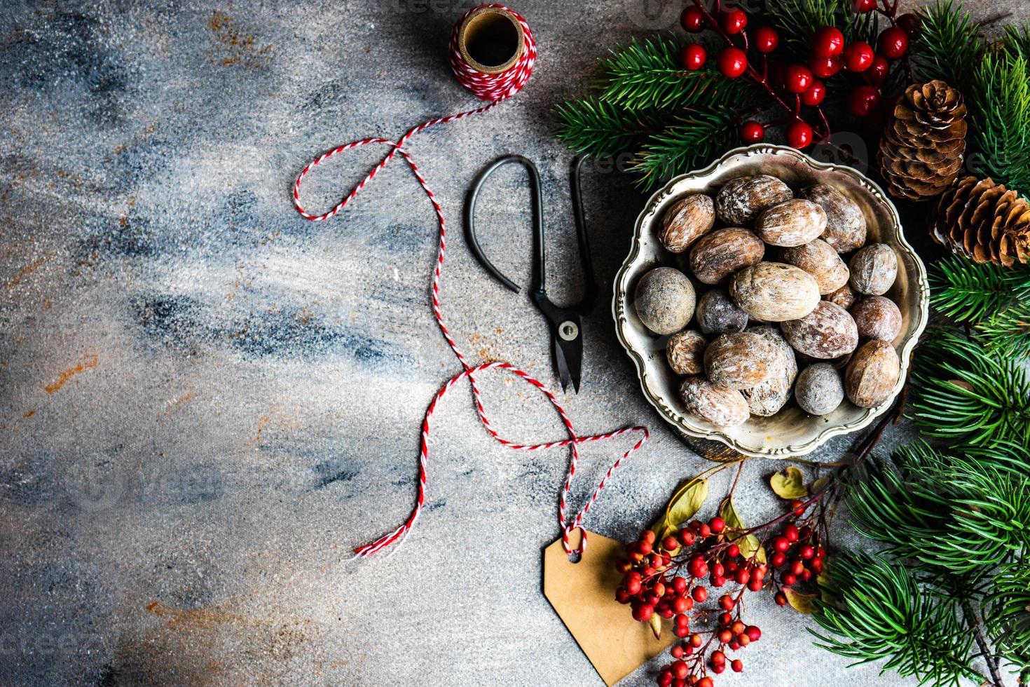 Weihnachtsfeiertagskartenkonzept foto