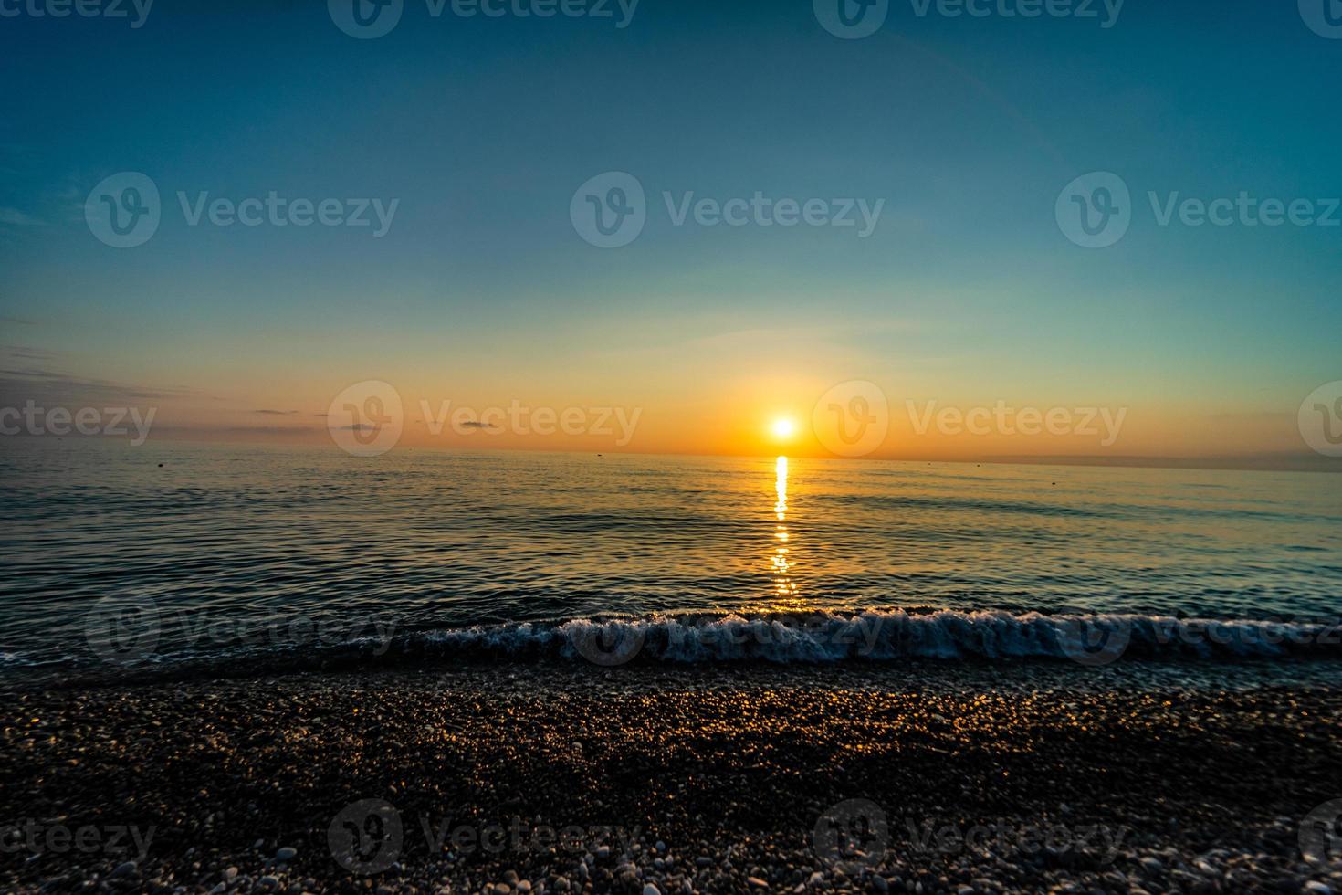 Sonnenuntergang über dem Schwarzen Meer foto