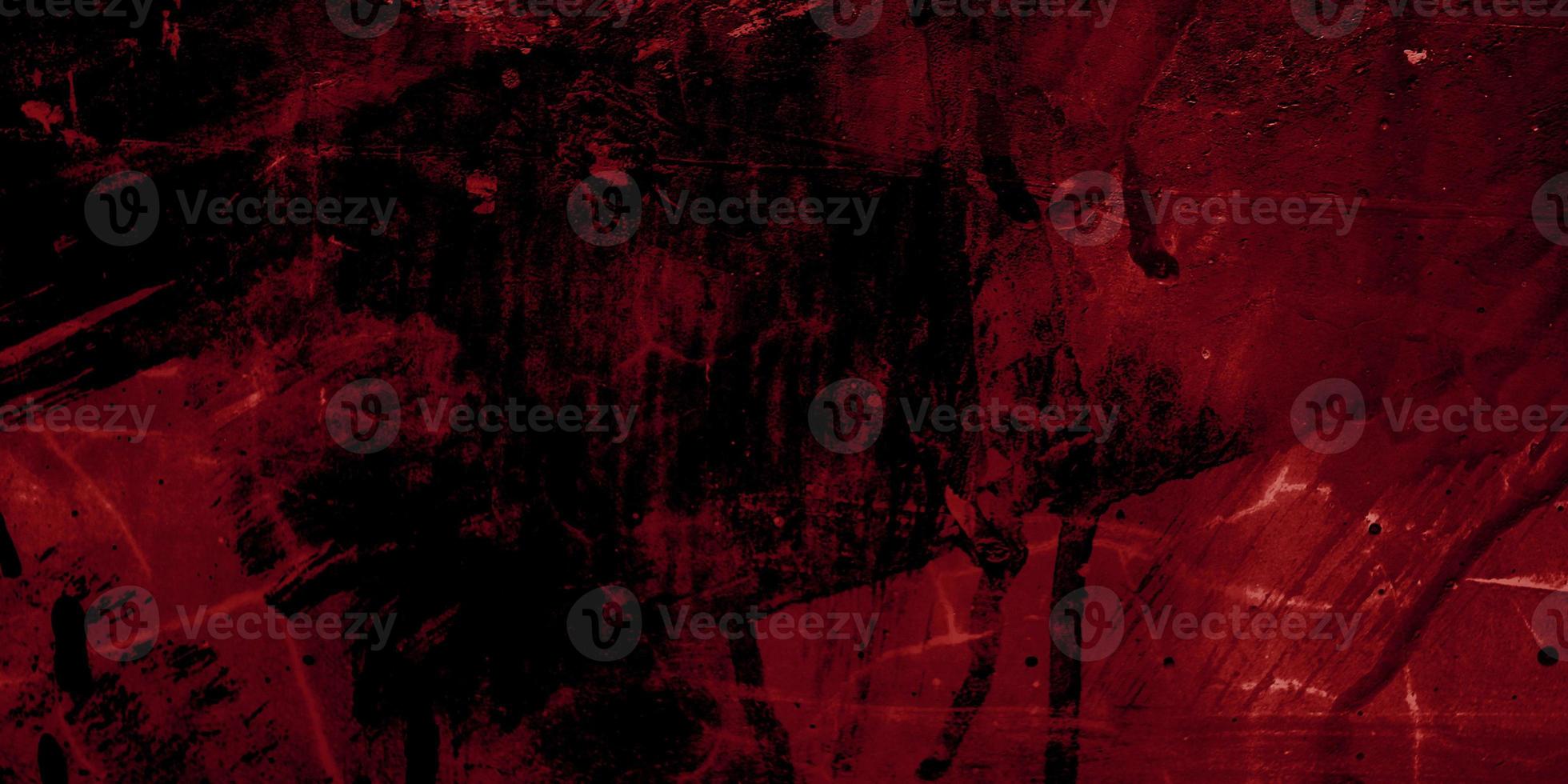 roter und schwarzer Horrorhintergrund. dunkle Grunge rote Textur Beton foto