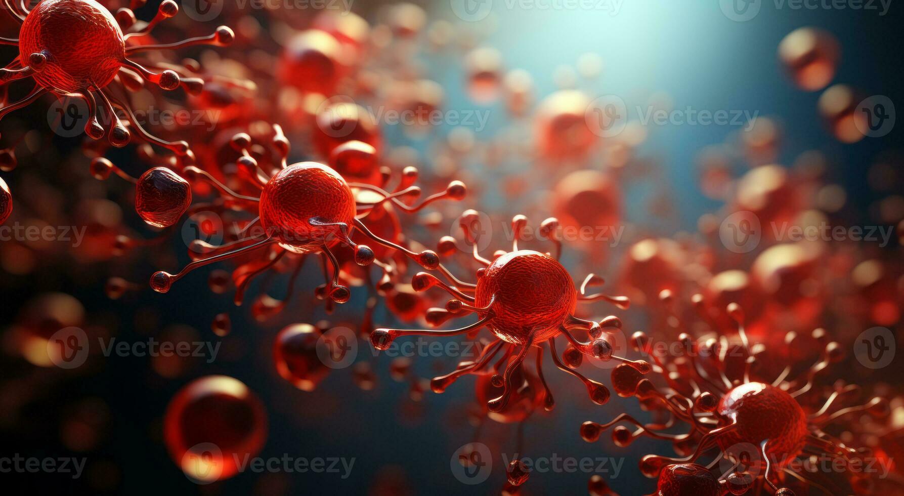 ai generiert scharlachrot Korpuskeln Coursing durch das Mensch Anatomie. ein Vielzahl von Blut Zellen. Segeln uneingeschränkt. foto