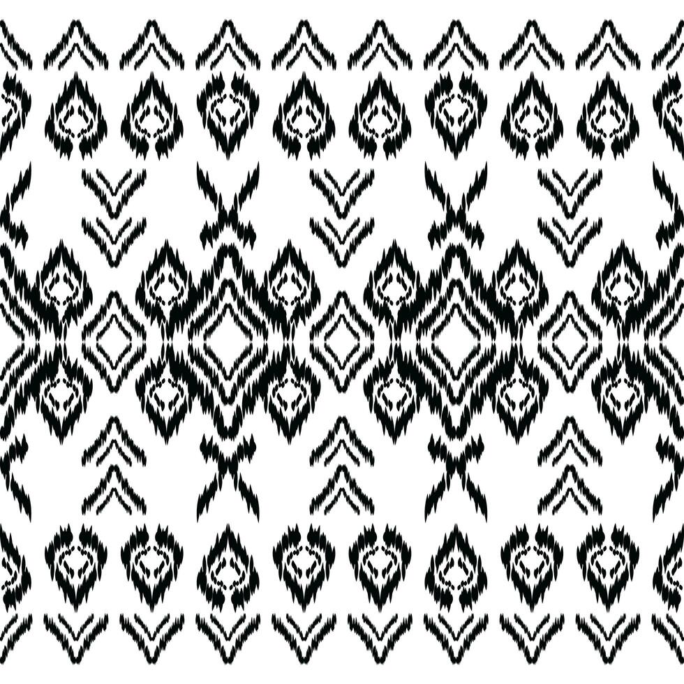 aztekisch Stammes- Vektor Hintergrund im schwarz und Weiß. nahtlos Ikat Muster. traditionell Ornament ethnisch Stil. Design zum Textil, Stoff, Kleidung, Vorhang, Teppich, Ornament, Verpackung. foto