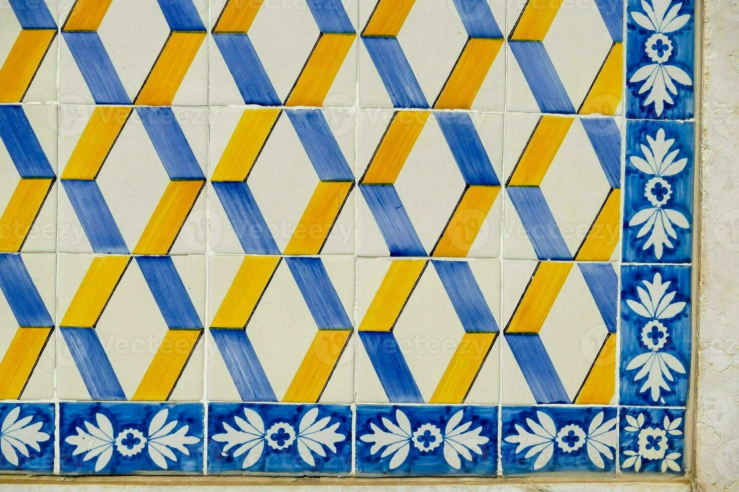 ein Fliese Mauer Design Muster Hintergrund foto