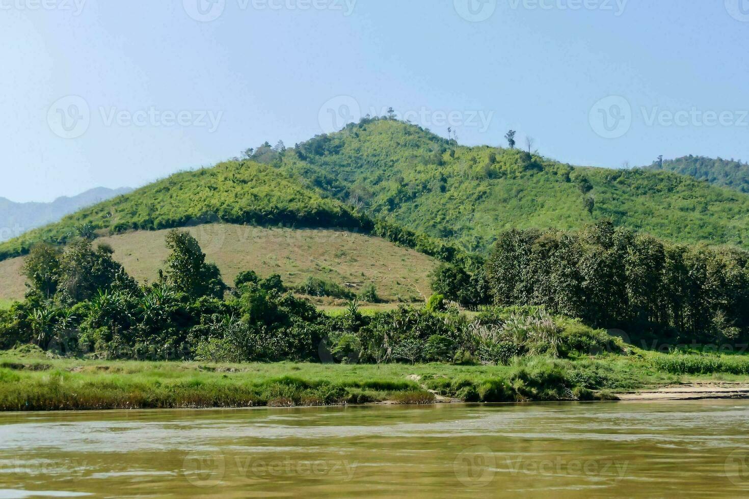das Mekong Fluss im Laos foto