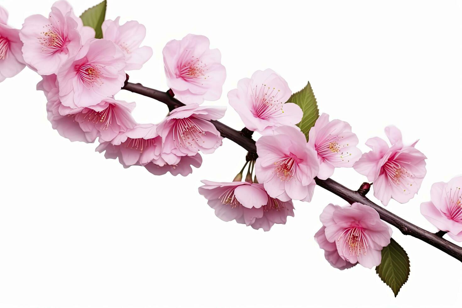 ai generiert Sakura Blumen isoliert auf Weiß Hintergrund. ai generiert foto