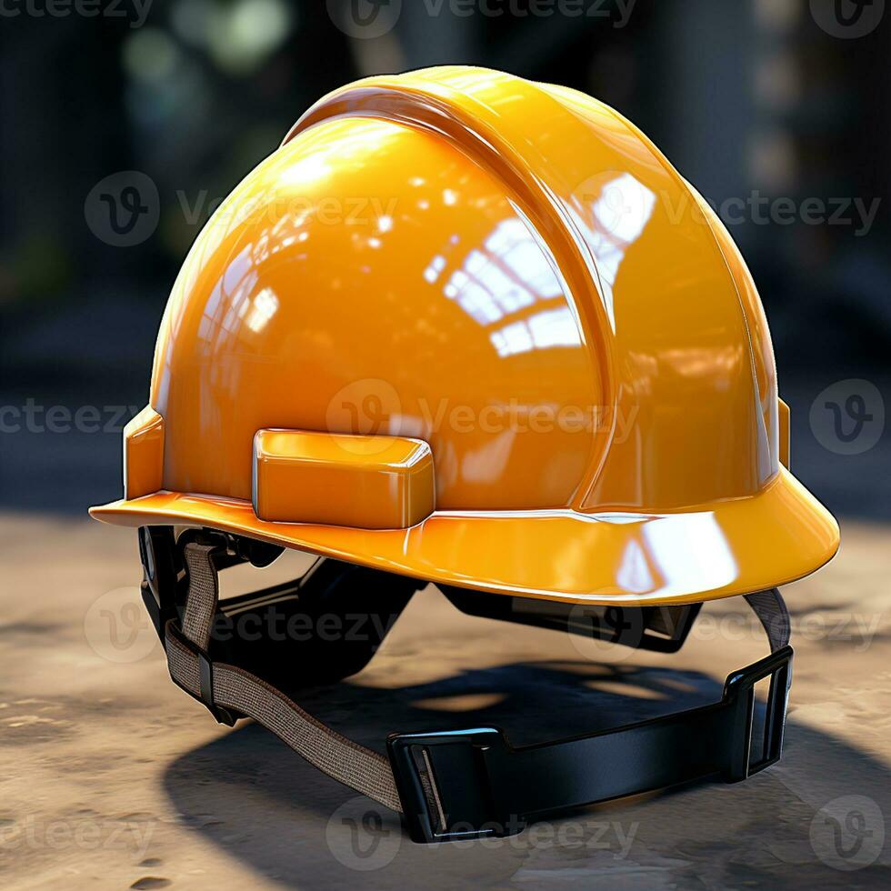 ai generiert hse Sicherheit Helm, Konstruktion und Instandhaltung Symbol. foto