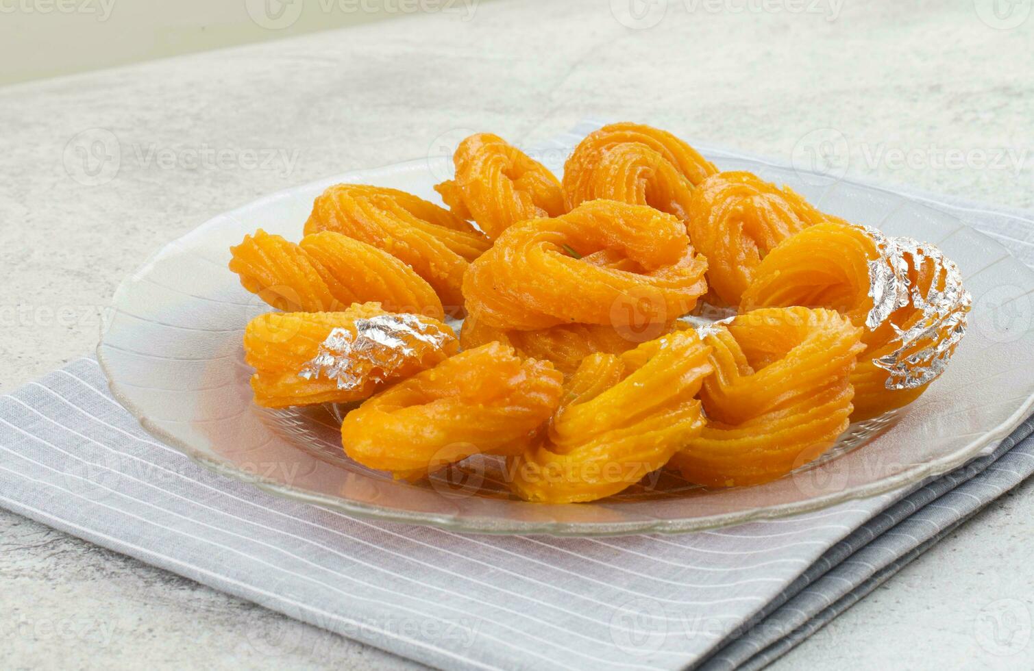 indisch Süss Essen Paneer Jalebi foto