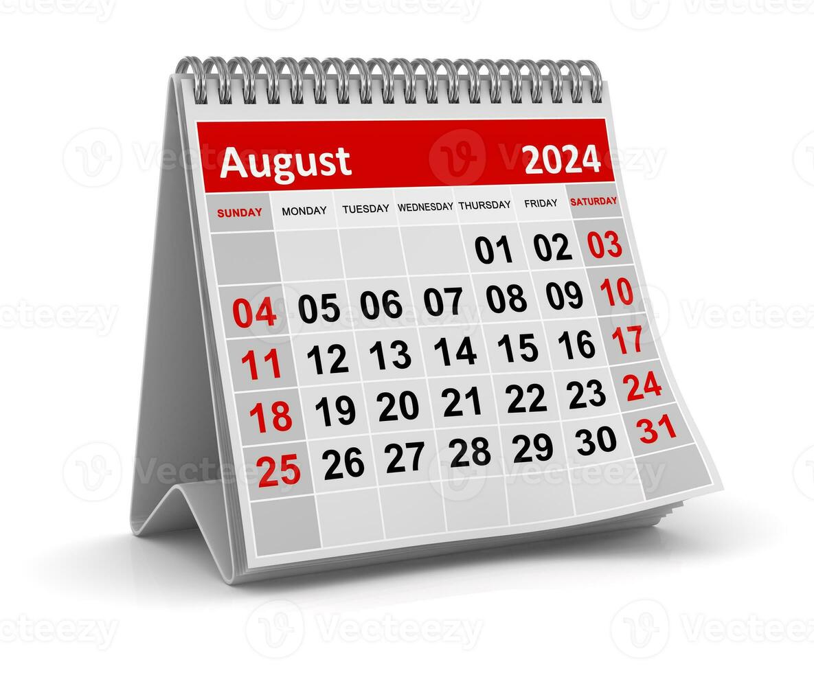 Kalender - - August 2024 foto