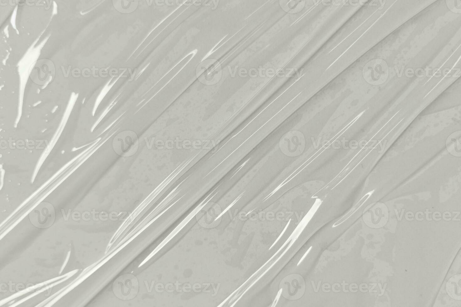 Plastik transparent Cellophan Tasche auf Weiß Hintergrund. Weiß Plastik Film wickeln Textur Hintergrund. Weiß Plastik Tasche Textur foto