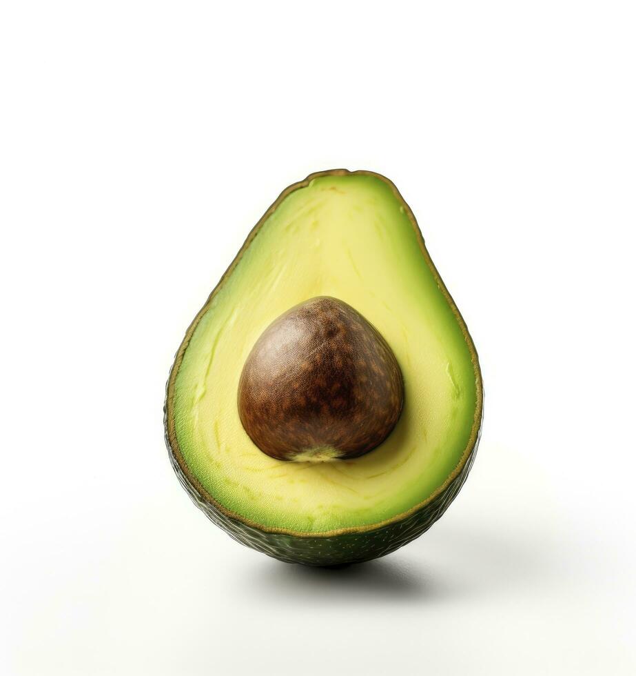 ai generiert Avocado auf Weiß Hintergrund. ai generiert foto