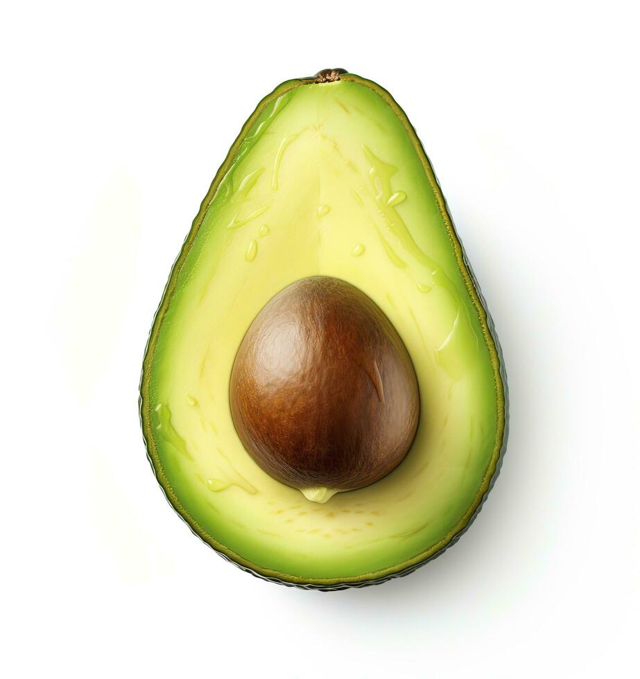 ai generiert Avocado auf Weiß Hintergrund. ai generiert foto