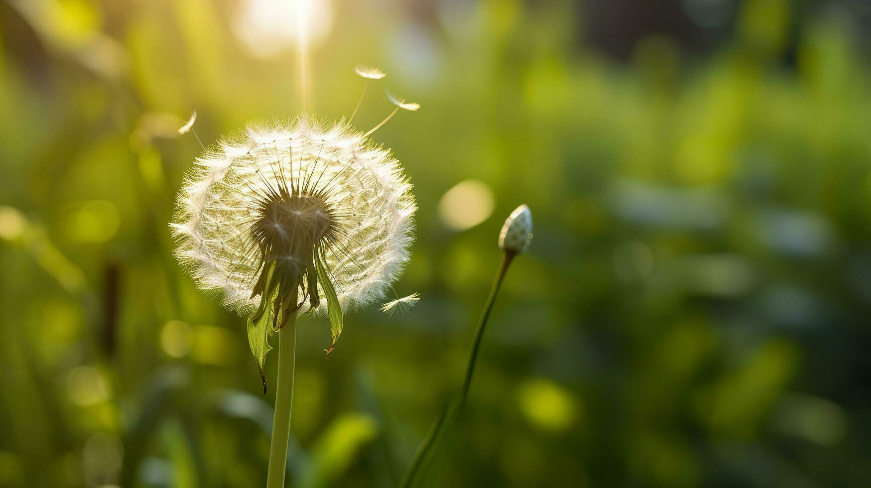 ai generiert das Grün Frühling Morgen. generativ ai foto